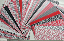 BLACK RED & WHITE Tones KIT S/S (30Design6x12=60 6x6) + 6 Plain C/Stock Cut HFA