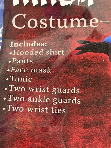 Ninja Fighter Costume 7 Piece Complete Set Halloween Blue Size Medium - Picture 8 of 12