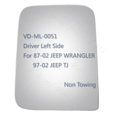 For 1987-2002 Jeep Wrangler Replacement Mirror Glass Driver Left Side LH 2267