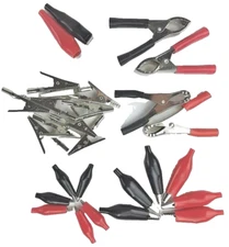 28 PC Alligator Clip Charging Test Lead Assortment Electrical Battery Clamp kit