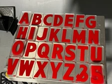 96 pcs Complete Set 4" Red Letters for 5" Marquee Sign