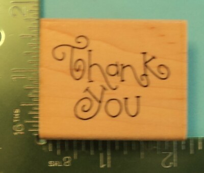 JRL Design THANK YOU Saying Rubber Stamp