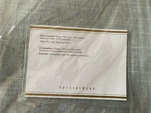 Set of 2 Pottery Barn EMERY Drape Panels Curtain 50x84 Blue dawn blackout New - Picture 5 of 5