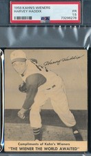 1958 Kahn's Wieners Harvey Haddix Cincinnati PSA 1.5