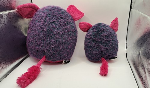 FURBY HASBRO FAMOSA PURPLE AND PINK FLUFFY PLUSH SOFT TOYS/TEDDY,8" 6" 2013 X2 - Picture 2 of 10