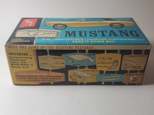 Vintage AMT 1964 Ford Mustang 289 V-8 1:25 Scale Plastic Model Car Kit 6154 150 - Picture 19 of 24