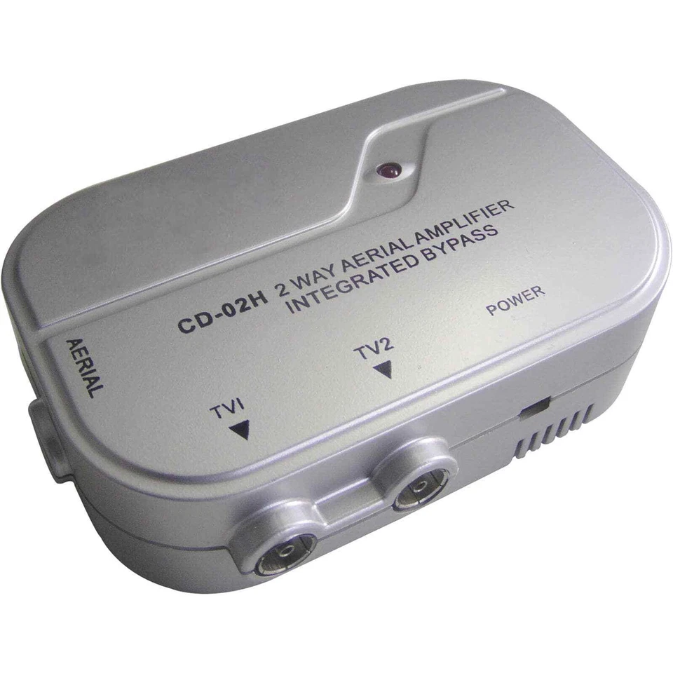 ELECTROVISION Amplificador de señal de TV de 2 vías 4G filtro conexión coaxial DAB VHF aéreo