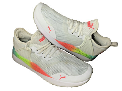 Puma Womens Size 9 Pacer Next Cage 372530-01 White Running Sneakers