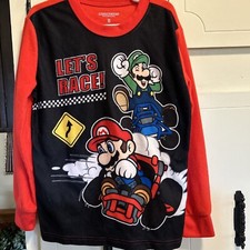 Mario Kart Nintendo 2020 Boys' Top Pajama Sleepwear Red Sz 8
