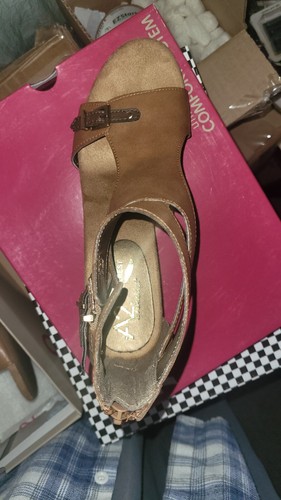 A2 Memoryfoam Sandle Wedges Womens Size 8 Brown - Picture 4 of 7