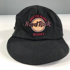 Vintage Hard Rock Cafe Sydney Dad Hat Black Made In USA Adjustable Strapback