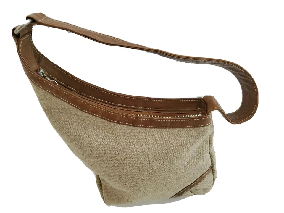  Bolso de Hombro Lauren Merkin Retro Algodón Pana Cremallera Asimétrico Foto 2 de 4