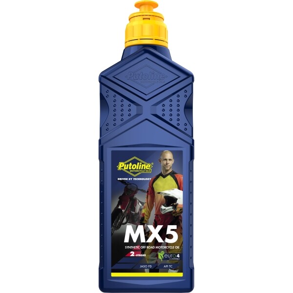 1 L Bottiglia Putoline MX 5 2t Moto Motore Ricambi Ciclomotore