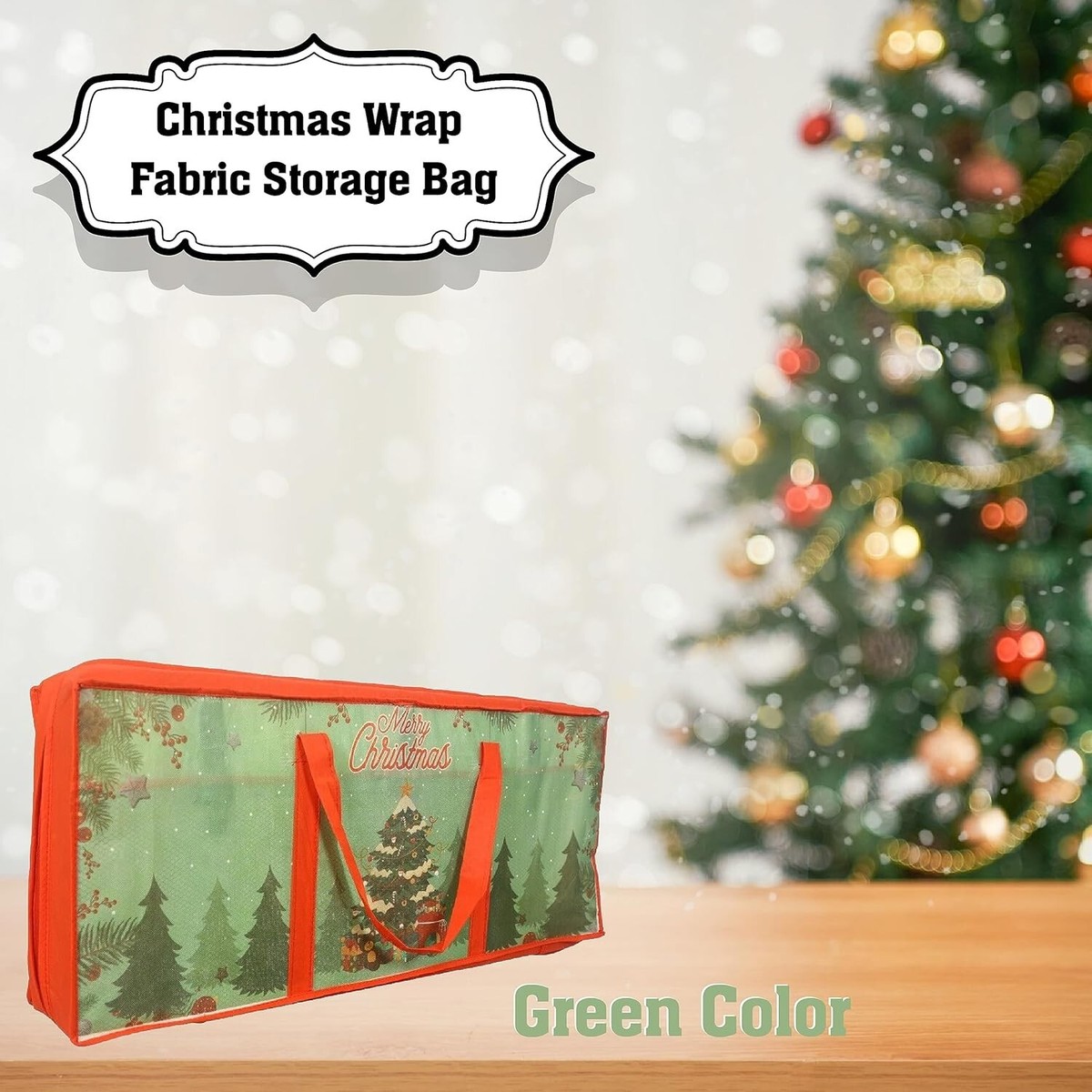 Christmas Wrapping Paper Storage Bag Xmas Decoration Organiser