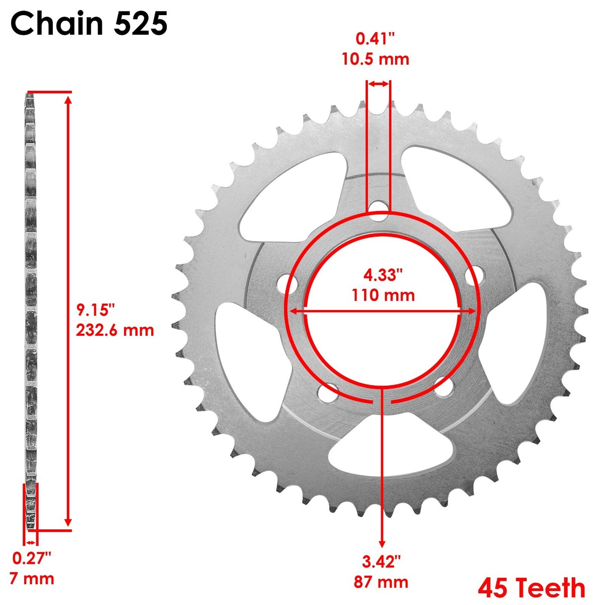 Black O-Ring Drive Chain & Sprockets Kit For Suzuki SV650 SV650A SV650S - Foto 6