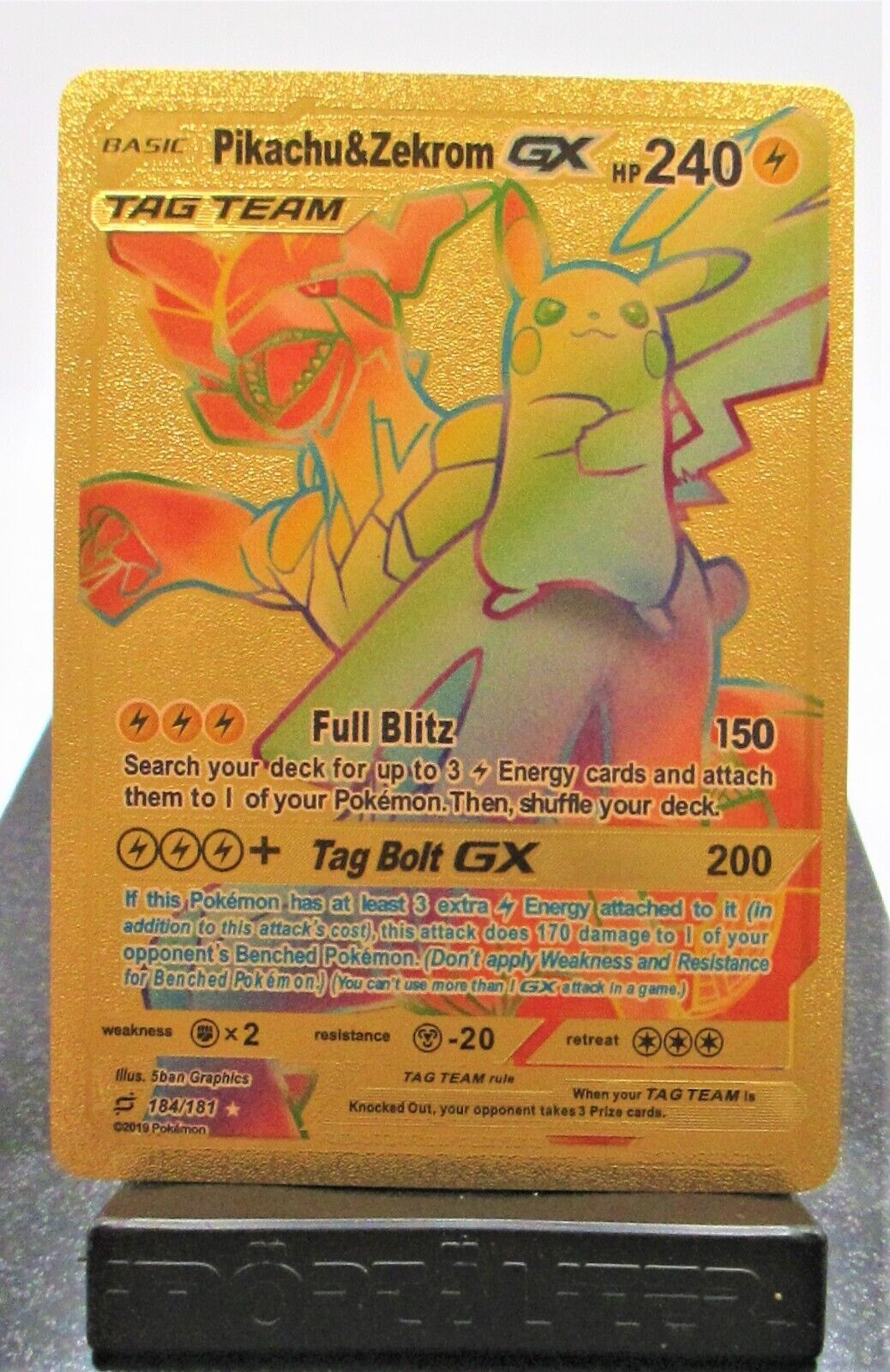 Pikachu & Zekrom GX - 184/181 - Hyper Rare