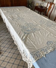 Decorative Chinese Cut Out, Lace, Ecru Color, Unused Tablecloth, 86