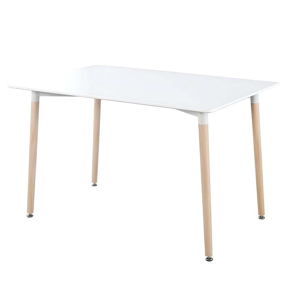 Mesa de comedor rectangular, estilo nórdico, patas madera, 120 x 80 cm...