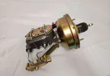 Universal 8" Power Brake Booster with Master Cylinder Drum Drum Prop Valve Kit