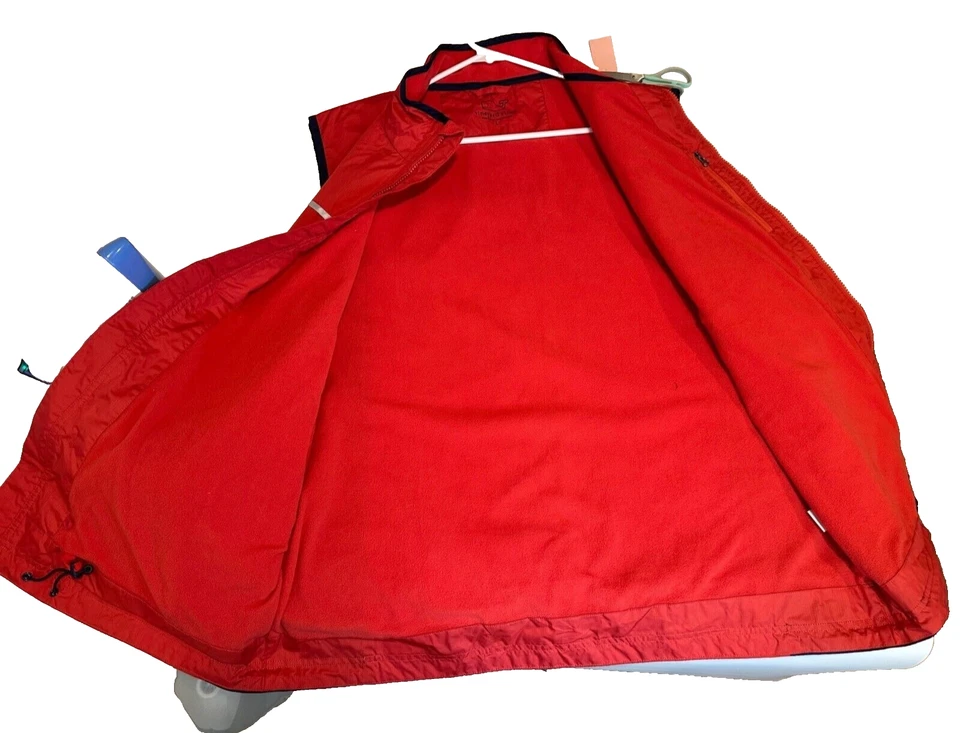 Vineyard Vines Men's LG Red Vest Reflectors Logo Pockets Golf Preppy - Image 4 of 4