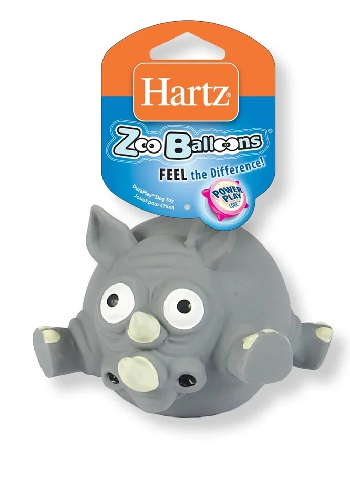 Hartz Pequeñas Cabezas de Perro Colas Estilo Surtido y Globos de Zoo Chirrido Juguete Paquete de 6 Foto 4 de 4