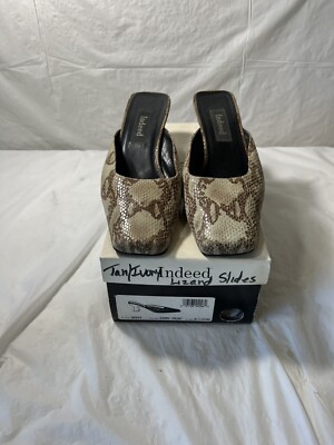 Indeed Savvy Women's Sandals Shoes 9.5 M Mules snake skin