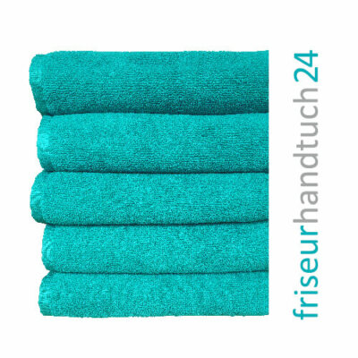 Friseur Handtücher TÜRKIS 95° Farbecht Fleckenresistent Mikrofaser 90 x 50 cm