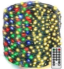 500LED Christmas Tree Lights Fairy String Light 164FT Green Copper Wire
