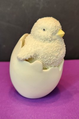Dept 56 Snowbaby Hatching Chick Egg Figurine Textured Easter Chicken Kitchen