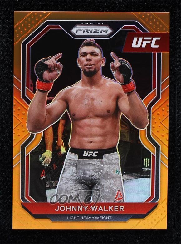 2021 Panini Prizm UFC Orange Prizm 77/99 Johnny Walker #15 0g92