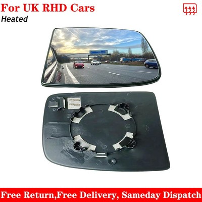 For Peugeot Expert 2007-2015 Heated Wing Mirror Glass Left Passenger Side