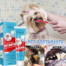 Pet Toothpaste Edible 60G for Dogs Cats Pet Dental Care Gel Teeth Cleaning and F