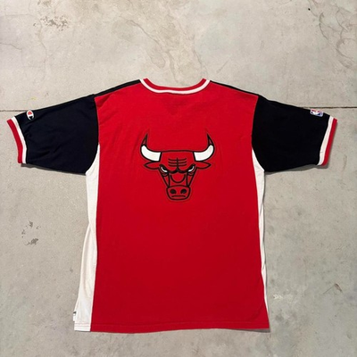 #ad #ad Vintage 90s Champion NBA Chicago Bulls Mens L Basketball Shooting Shirt Warm Up $59.99