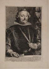 Francisco de Moncada: incisione su rame di Lucas Vorsterman a van Dyck circa 1690