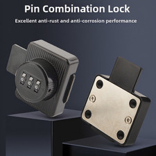 Cabinet Door Bolt Lock with 3-Digit Mechanical Password Zinc Alloy Drawer Lock