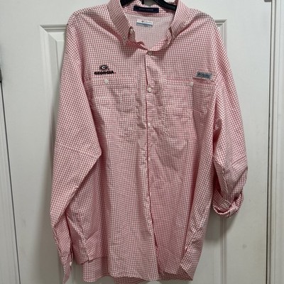 Columbia PFG Super Tamiami XL UGA Georgia Bulldogs Fishing Shirt Long Sleeve