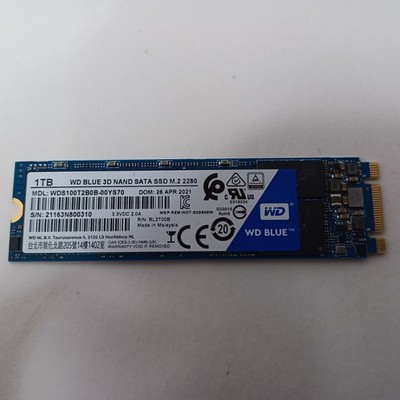Western Digital WD Blue SATA 1TB M.2 2280 Internal SSD  (89 HOUR ON) WDS100T2B0B
