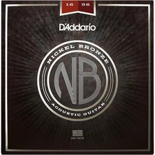 D'Addario NB1656 Nickel Bronze Acoustic Guitar Strings - Resophonic 16 - 56