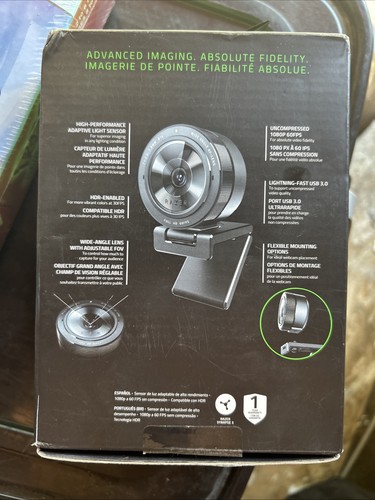 Razer Kiyo Pro Streaming Webcam: 1080p 60FPS - Black (RZ19-03640100-R3U1) - 第 3/3 張圖片