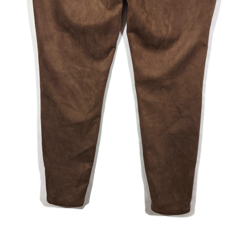 Time and Tru Womens XL 16-18 Faux Suede Leggings Pants Brown Casual Comfort