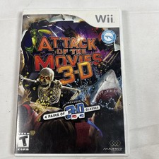 Attack of the Movies 3-D (Nintendo Wii, 2010) No Glasses Or Manual Free Ship