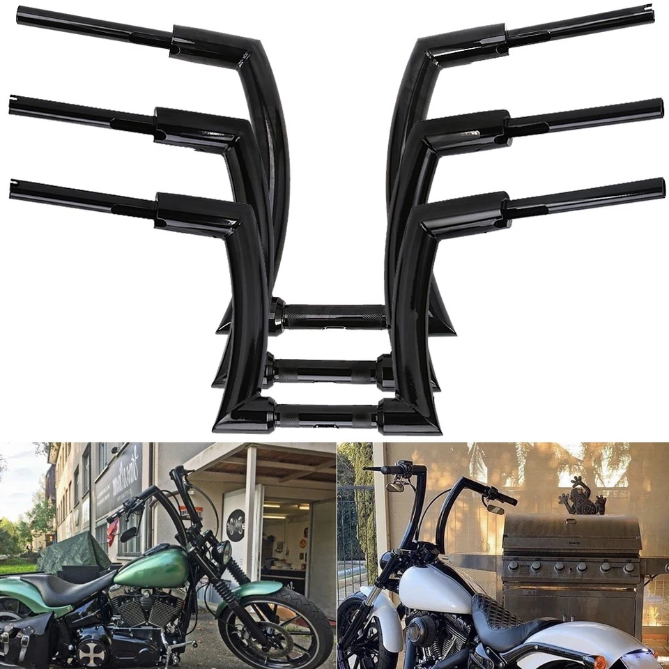 12" 14" 16" Rise APE Hanger Handlebar 2" DNA Monster Fat Bars For Harley Touring - Image 4 of 4