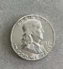 1957 US Franklin Half, Uncirculated Very High Grade, .36169 Oz Slv (US-7044,45