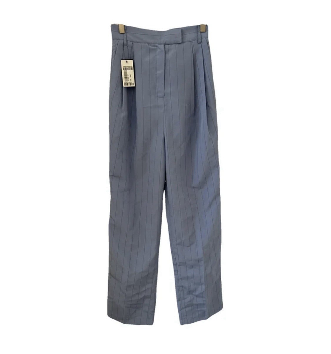 The Frankie Shop Bea Blue Pinstriped Wide Leg Pants Size XS NWT