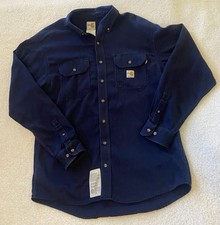 Carhartt Fr Cat 2 NFPA 2112 Long Sleeve Button Work Shirt Size L