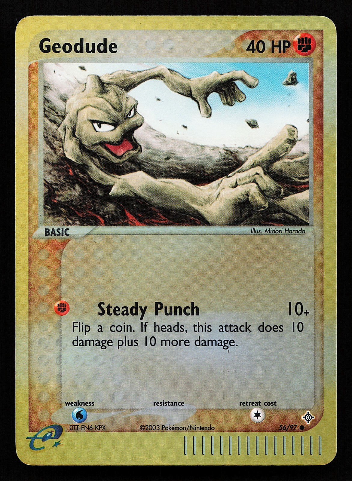 Geodude 56/97 Reverse Holo EX Dragon Pokémon Card