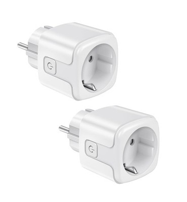 2 Outlets Smart Wifi 16A 3500W, Smart Plug With Measurement Of Power
