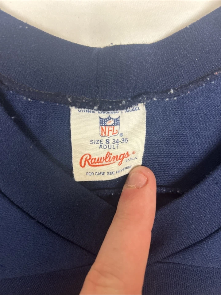 Camisa Jersey Vintage Corby #60 Rawlings Chicago Bears Azul Adulto Talla Pequeña Foto 3 de 4