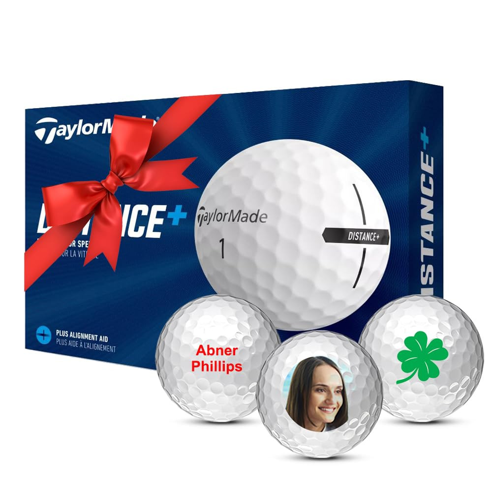 Taylormade Distance + Logo Golf Balls, Personalized Golf Balls, Custom Golf B...