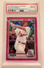 2020 Bowman Chrome SAPPHIRE PADPARADSCHA Nolan Gorman #1/1 SP RC - PSA GEM 10
